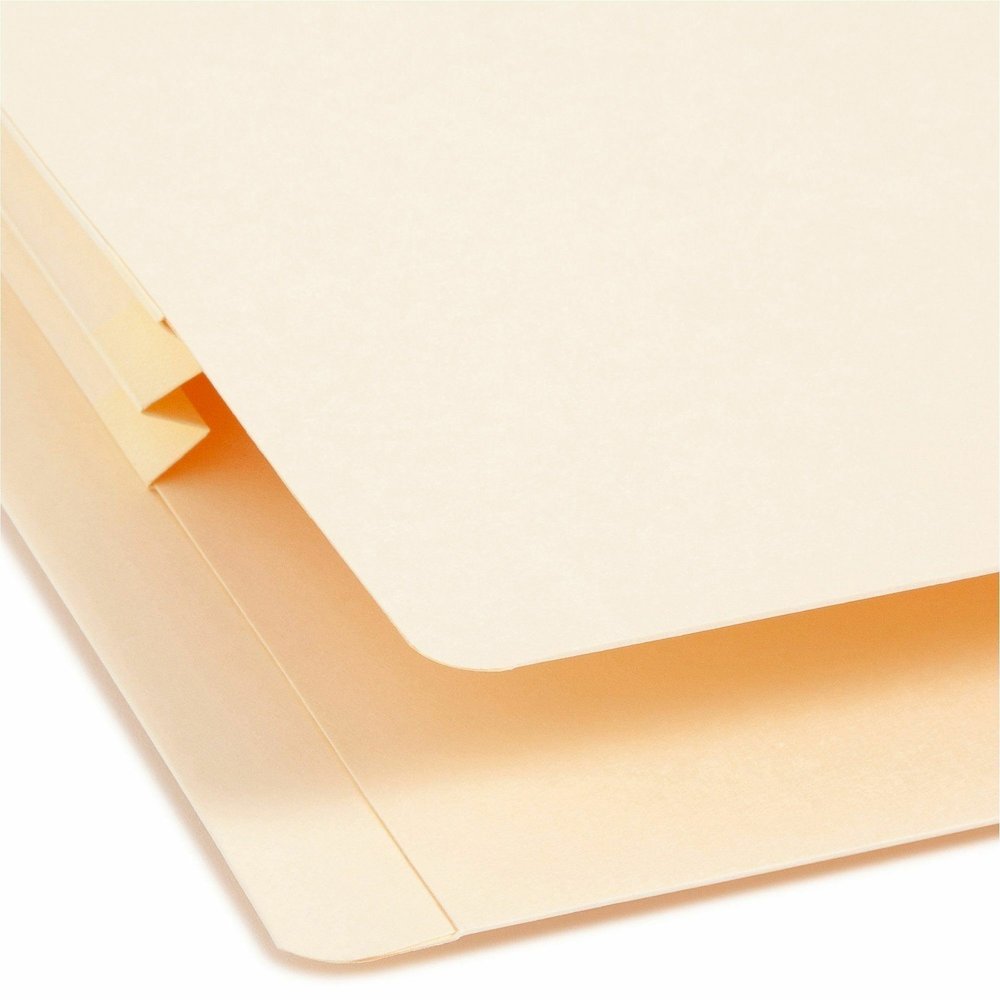 Smead Straight Tab Cut Letter Recycled File Pocket - 8 1/2" x 11" - 1 3/4" Expansion - 2 Plys - Manila - Embossed - 10% Recycled - 25 / Box. Picture 7