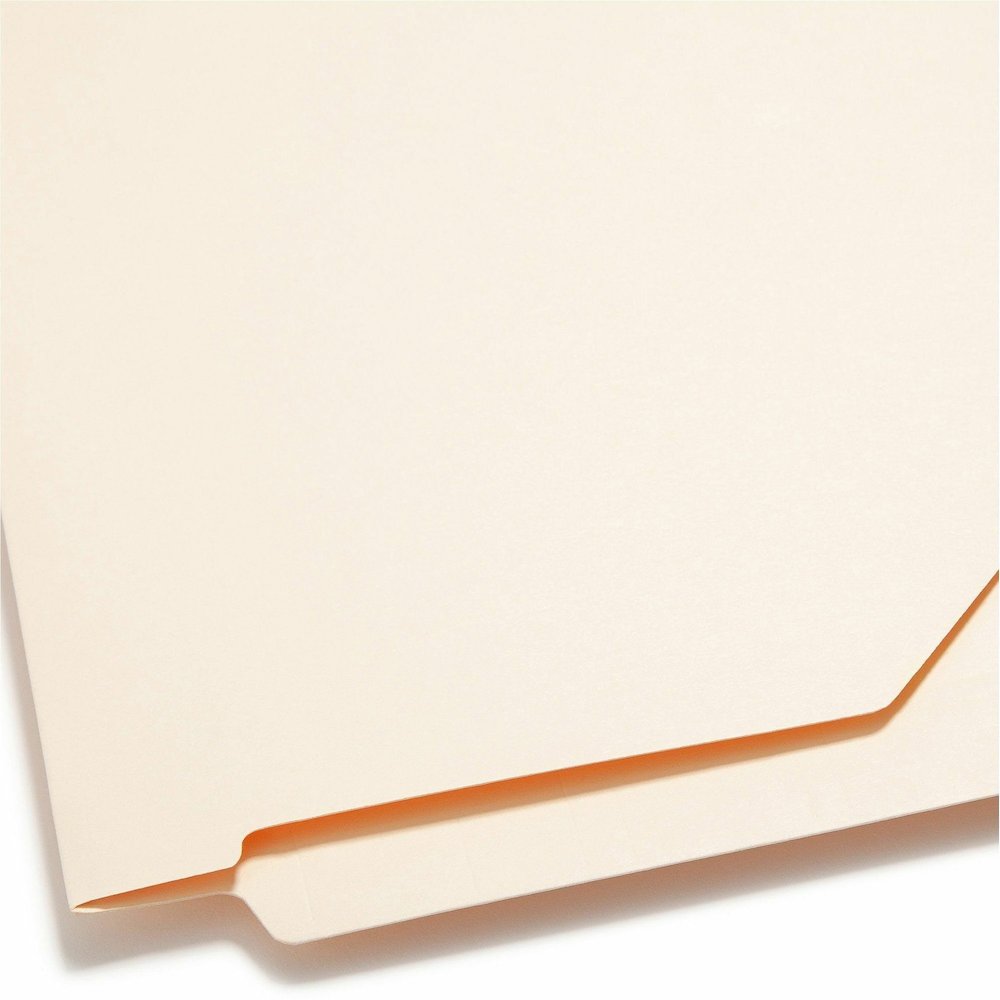 Smead Straight Tab Cut Letter Recycled File Jacket - 8 1/2" x 11" - 11 pt. - 2 Plys - Manila - 10% Recycled - 100 / Box. Picture 7