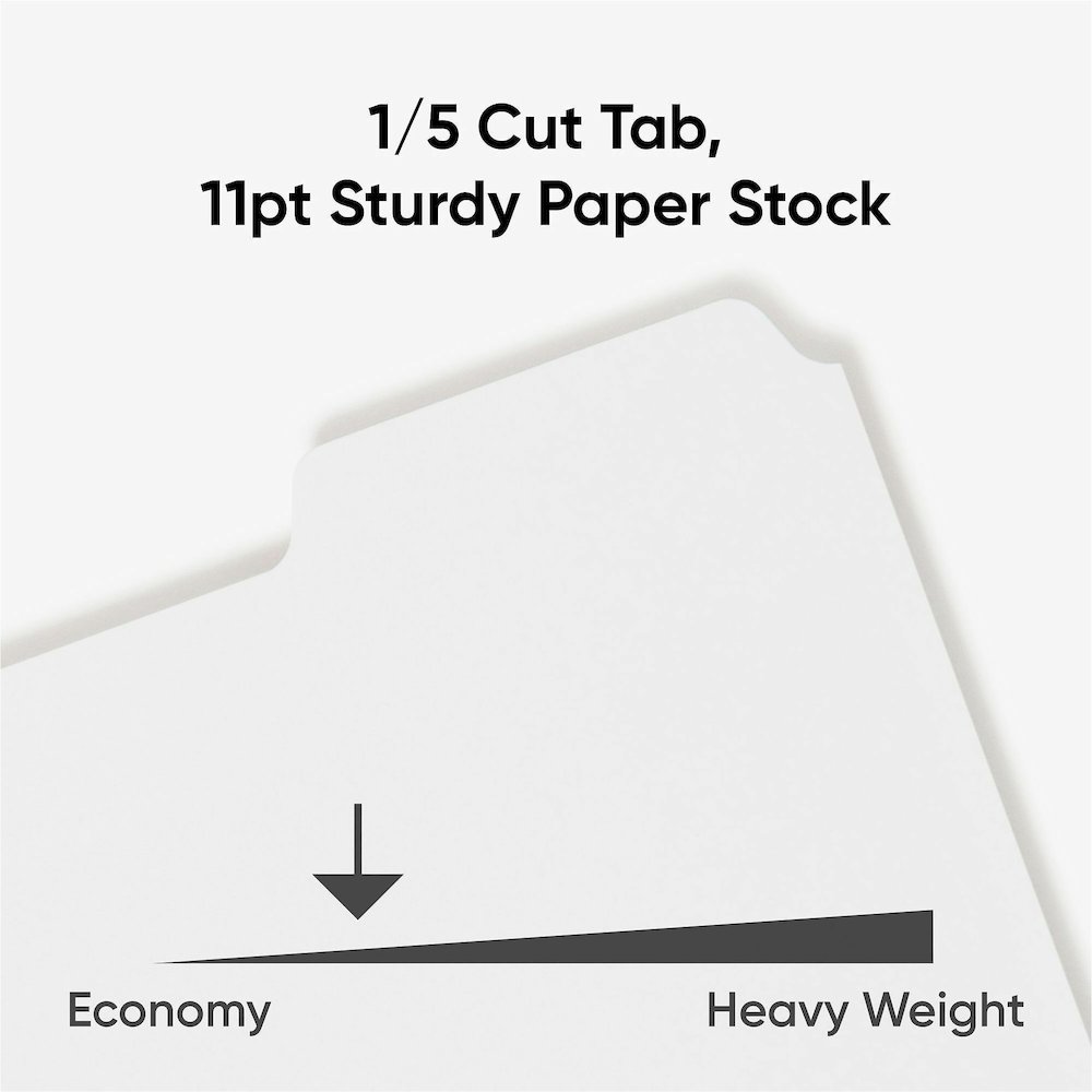 Smead Three-Ring Binder Index Dividers - 5 Tab(s)/Set - Letter - 8.50" Width x 11" Length - White Divider - 10% Recycled - Punched - 1 Box. Picture 10