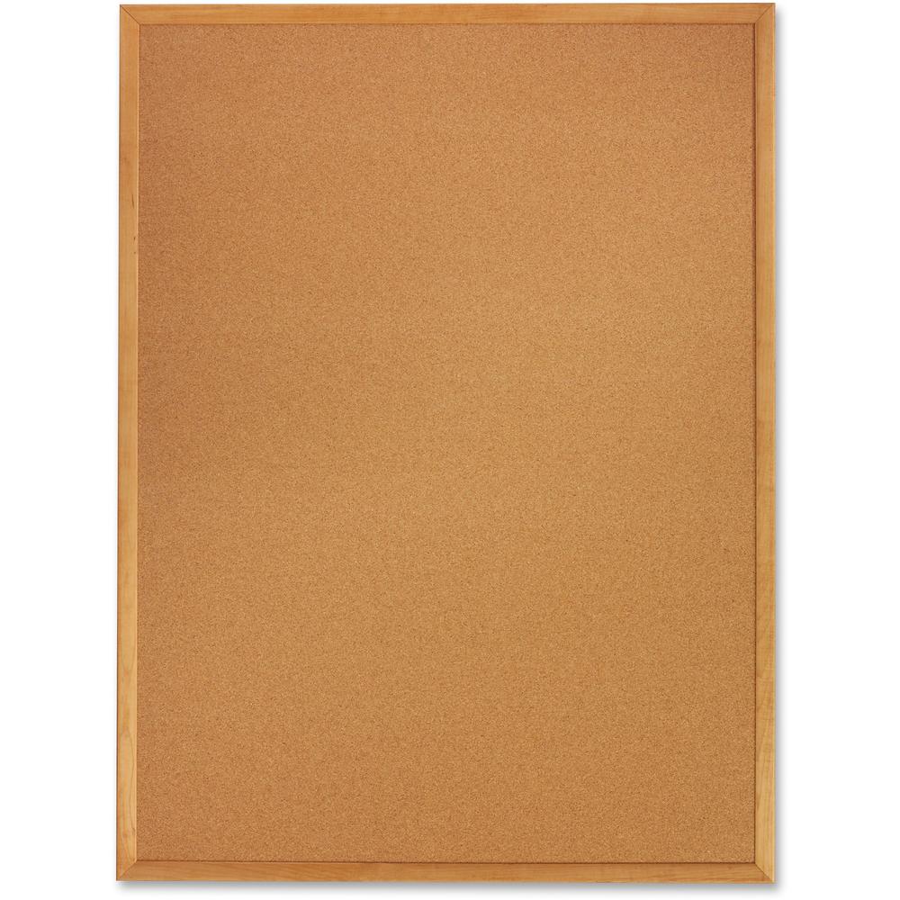 Quartet Classic Series Cork Bulletin Board - 48" Height x 72" Width - Brown Natural Cork Surface - Self-healing, Flexible, Durable - Oak Frame - 1 Each. Picture 9