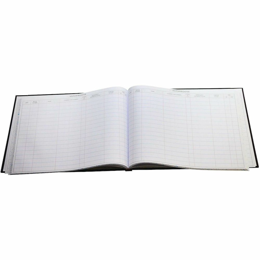 Wilson Jones Visitors Register Book - 104 Sheet(s) - Letter - 12.25" x 9.50" Sheet Size - 5 Columns per Sheet - Black, Red, Blue Print Color - Red, Black Cover - 1 Each. Picture 6