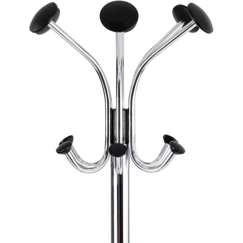 Alba Classic Coat Stand - 6 Hooks - 6 Pegs - 70.5" Height - for Garment, Clothes - Stainless Steel - 1 Each. Picture 9