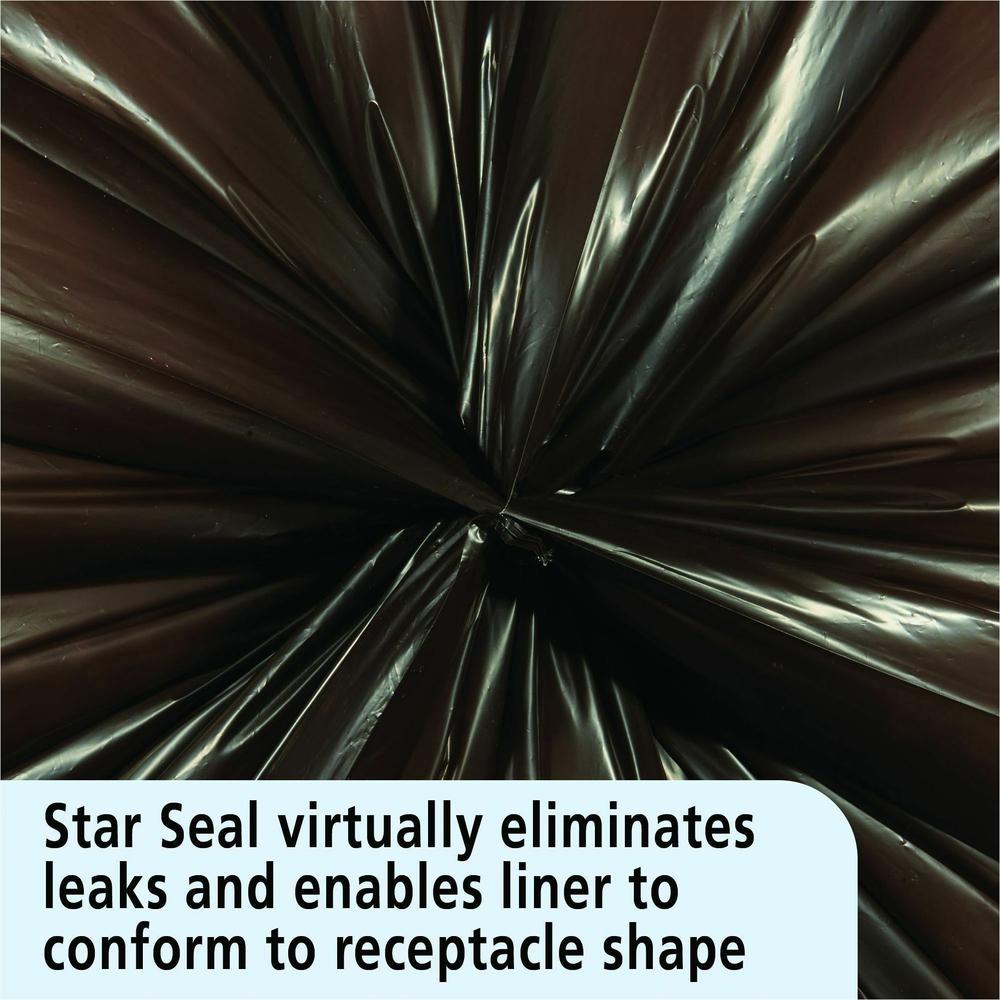 Stout Controlled Life-Cycle Plastic Trash Bags - 39 gal Capacity - 33" Width x 44" Length - 1.10 mil (28 Micron) Thickness - Brown - 40/Carton - Office Waste. Picture 9