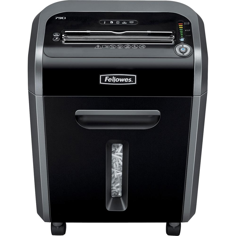 Fellowes Powershred&reg; 79Ci 100% Jam Proof Cross-Cut Shredder - Non-continuous Shredder - Cross Cut - 16 Per Pass - for shredding Staples, Credit Card, CD, DVD, Paper Clip, Junk Mail, Paper - 0.156". Picture 8