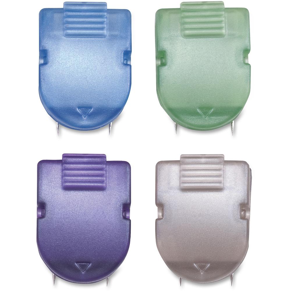 Advantus Color Panel Wall Clips - 40 Sheet Capacity - for Paper Clip - Repositionable - 20 / Box - Metallic. Picture 2
