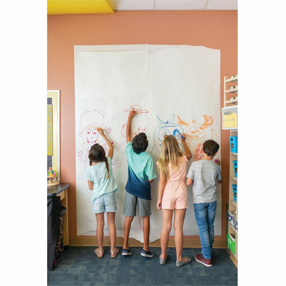 Pacon Kraft Paper Roll - Painting, Classroom Activities, Craft - 1000 ftHeight x 18"Width x 17"Length - 40 lb Basis Weight - 1 / Roll - White - Kraft. Picture 3