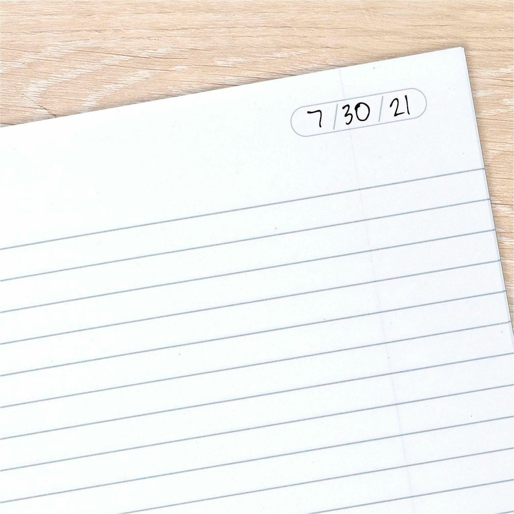 Cambridge Limited Business Notebooks - 80 Sheets - Wire Bound - Legal Ruled Front Ruling - 0.28" Ruled - 20 lb Basis Weight - 8 1/4" x 11" Sheet Size - Black Binding - Black Linen Cover - Perforated, . Picture 12