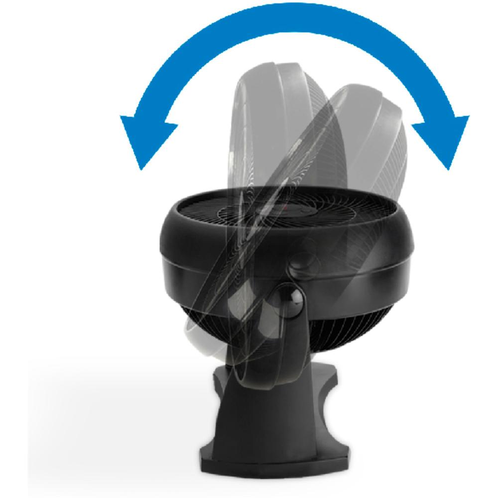 Honeywell Turbo Force Air Circulator Table Fan - 3 Blades - 193 mm Diameter - 3 Speed - Adjustable Tilt Head, Removable Grill, Wall Mountable - 11" Height x 6" Width x 11" Depth - Black. Picture 3