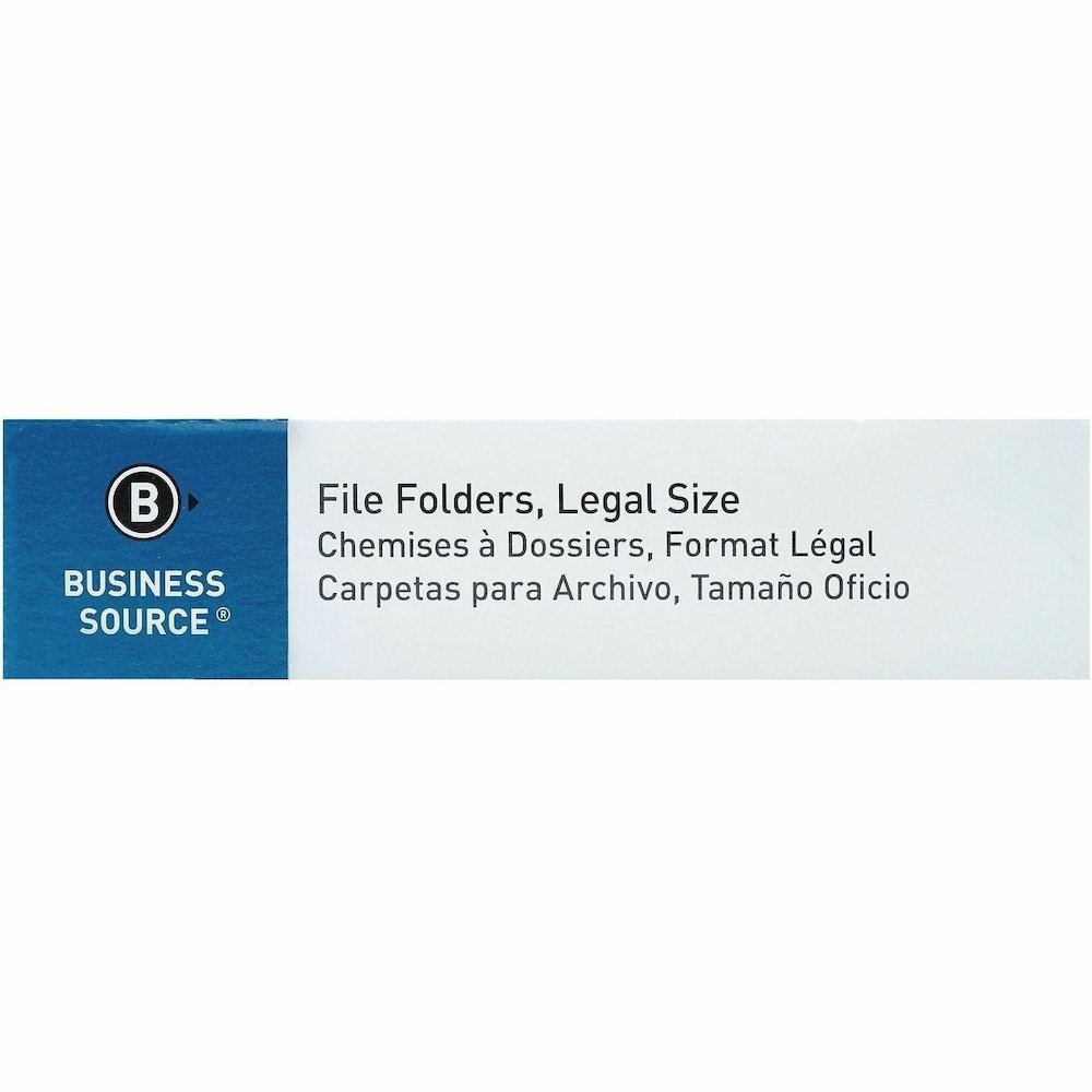 Business Source 1/3 Tab Cut Legal Recycled Top Tab File Folder - 8 1/2" x 14" - 3/4" Expansion - Top Tab Location - Assorted Tab Position - 1 Plys - Manila Paper - Manila - Tab - 10% Recycled - 100 / . Picture 15