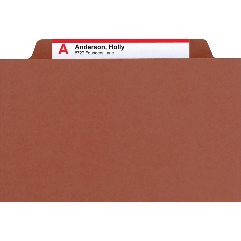 Smead 2/5 Tab Cut Letter Recycled Classification Folder - 8 1/2" x 11" - 2" Expansion - 6 x 2K Fastener(s) - 1" Fastener Capacity, 2" Fastener Capacity - Top Tab Location - Right of Center Tab Positio. Picture 10