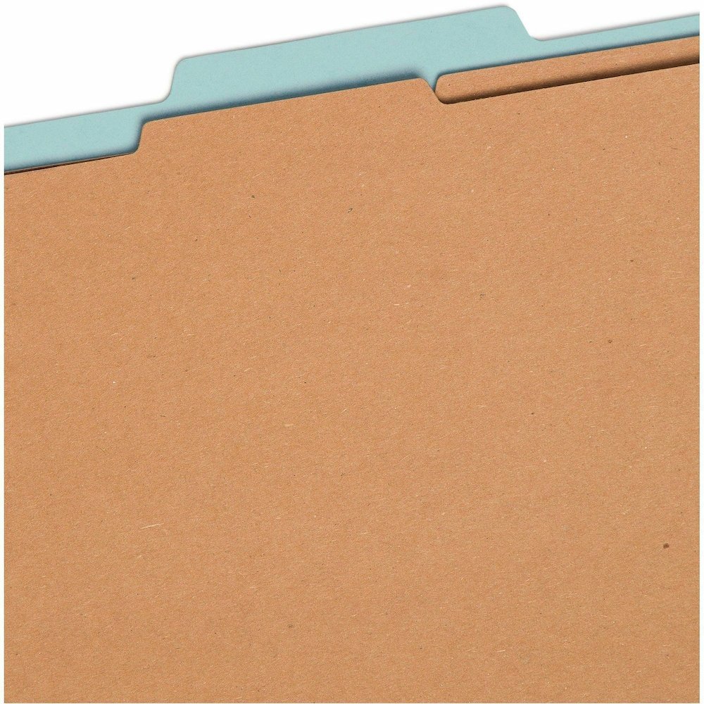 Smead 2/5 Tab Cut Letter Recycled Classification Folder - 8 1/2" x 11" - 2" Expansion - 2 x 2K Fastener - 2" Fastener Capacity - Top Tab Location - Right of Center Tab Position - 2 Divider - 25 pt. - . Picture 7