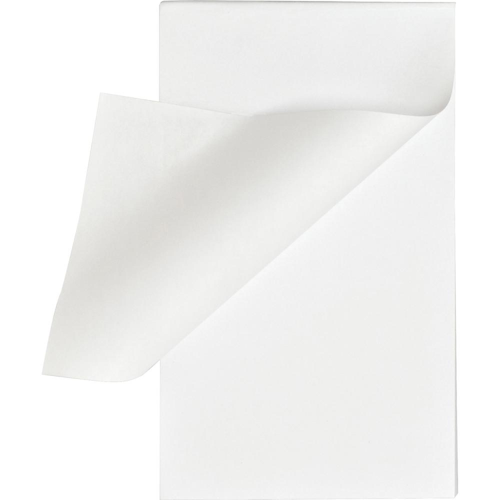 Business Source Plain Memo Pads - 100 Sheets - Plain - Glued - Unruled Front Ruling - 15 lb Basis Weight - 3" x 5" Sheet Size - White Paper - Chipboard Backing - 1 Dozen. Picture 4