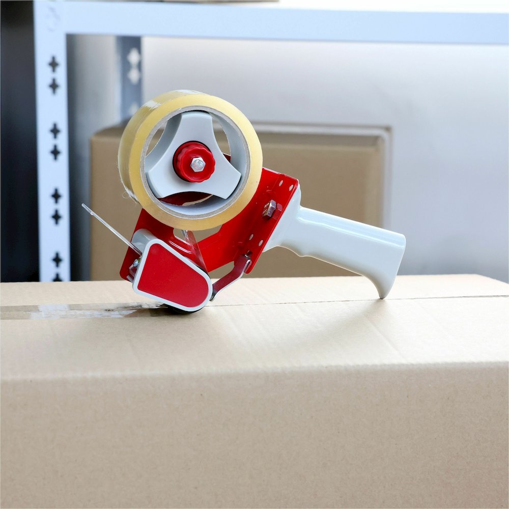 Business Source Pistol Grip Tape Dispenser - 3" Core - Adjustable Tension Mechanism - Red - 1 Each. Picture 15