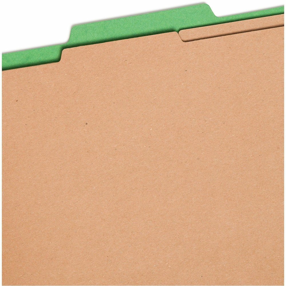 Smead SafeSHIELD 2/5 Tab Cut Letter Recycled Classification Folder - 8 1/2" x 11" - 2" Expansion - 2 x 2S Fastener - 2" for Folder, Divider - Top Tab Location - Right of Center Tab Position - 2 Divide. Picture 12