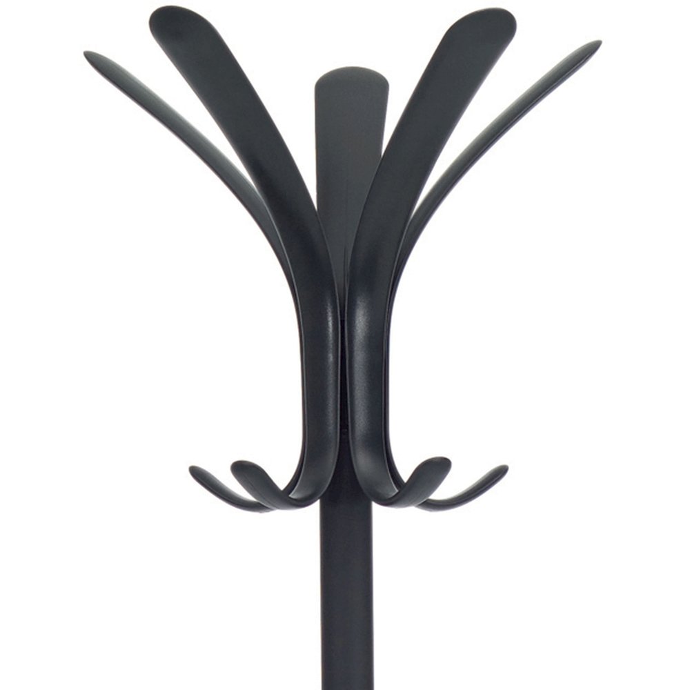 Alba Black Coat Stand - 10 Pegs - 68.9" Height x 19.7" Width - for Coat, Umbrella, Clothes - Metal - Black - Powder Coated - 1 Each. Picture 8