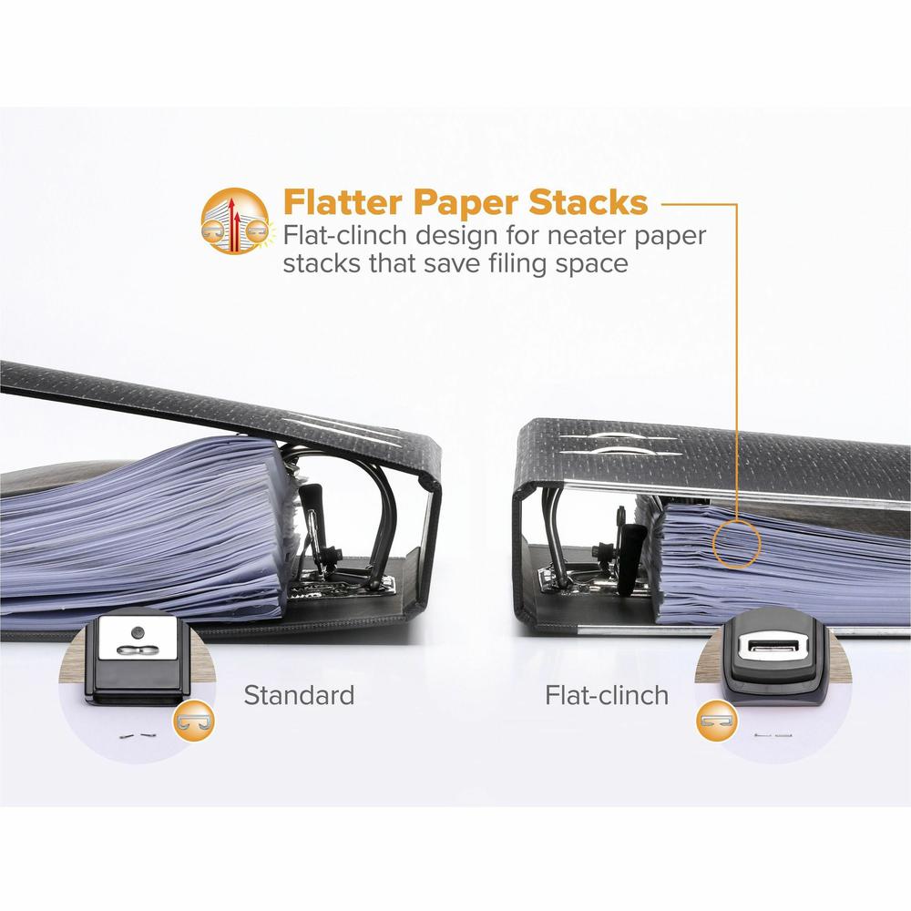 Bostitch EZ Squeeze Antimicrobial Heavy Duty Stapler - 130 Sheets Capacity - 210 Staple Capacity - Full Strip - 1 Each - Black. Picture 7