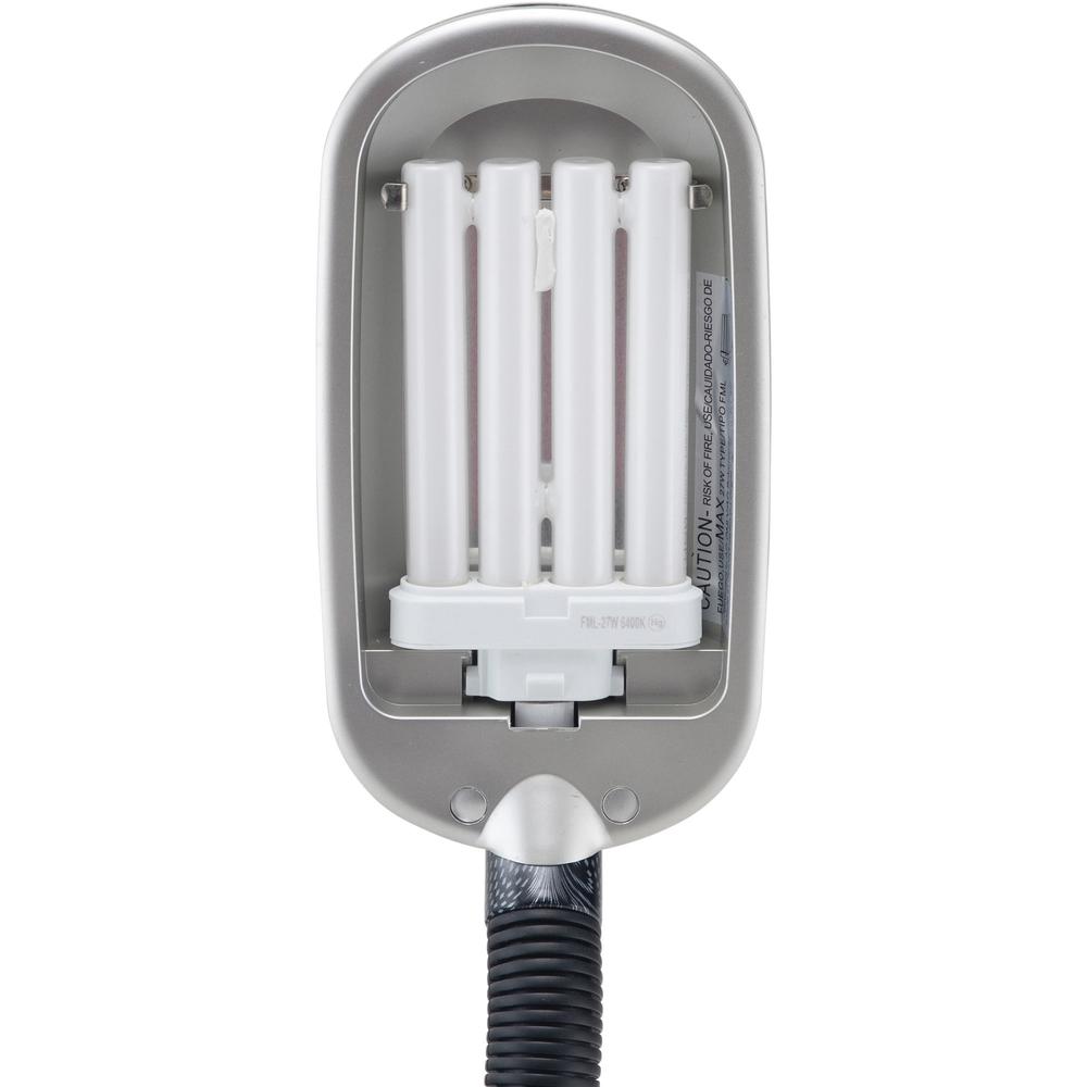 Victory Light Desk Lamp - 23" Height - 6.5" Width - 27 W CFL Bulb - Adjustable Neck, Adjustable Height, Gooseneck - Desk Mountable - Black - for Desk, Office, Home, Library, Dorm Room, Sewing, Craftin. Picture 5
