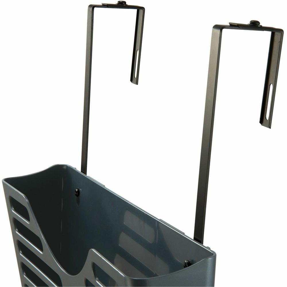 Lorell Partition Hangers - 7" Size - Metal - Black - 1 / Pair. Picture 3