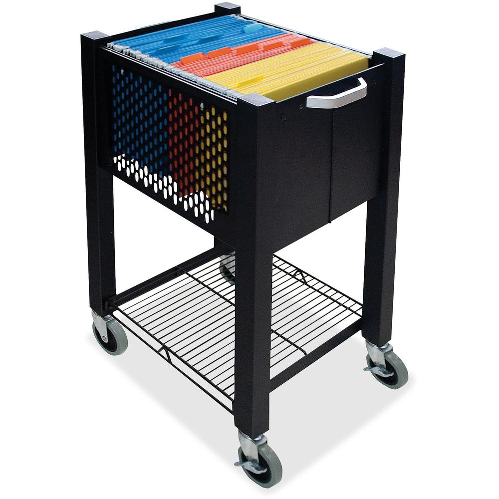 Vertiflex InstaCart Sidekick File Cart - 4 Casters - 2.75" Caster Size - Steel - x 15.5" Width x 13.8" Depth x 26.3" Height - Black - 1 Each. Picture 3