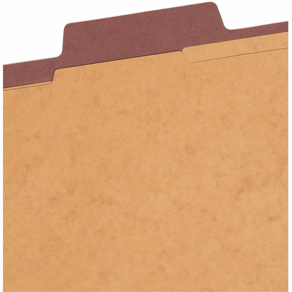 Smead SuperTab 2/5 Tab Cut Letter Recycled Classification Folder - 8 1/2" x 11" - 2" Expansion - 2 x 2S Fastener - 2" for Folder - Top Tab Location - Right of Center Tab Position - 2 Divider - 25 pt. . Picture 9