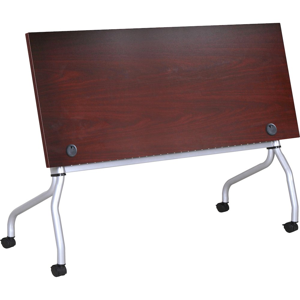 Lorell Flip Top Training Table - Rectangle Top - Four Leg Base - 4 Legs - 23.60" Table Top Width x 72" Table Top Depth - 29.50" Height x 70.88" Width x 23.63" Depth - Training - Assembly Required - Ma. Picture 14