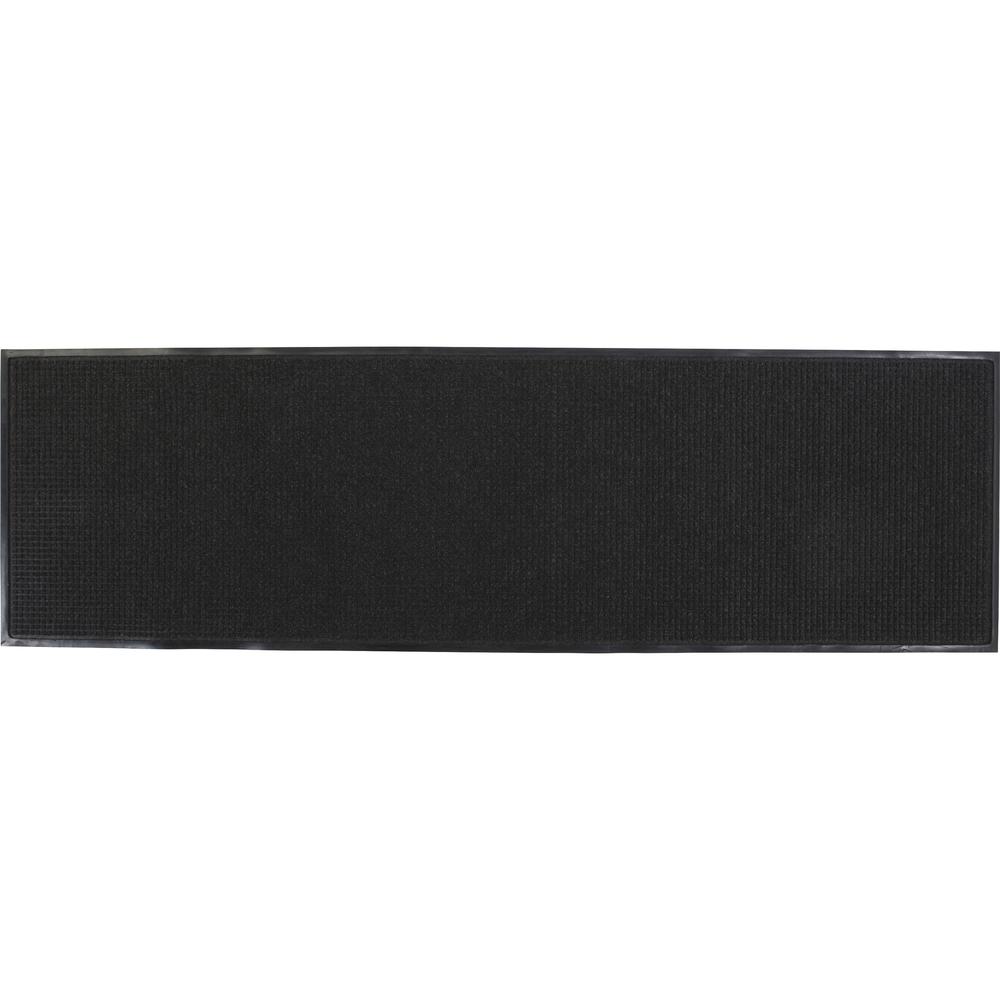 Genuine Joe Waterguard Floor Mat - Floor - 10 ft Length x 36" Width - Rectangular - Rubber - Charcoal - 1 Each. Picture 3