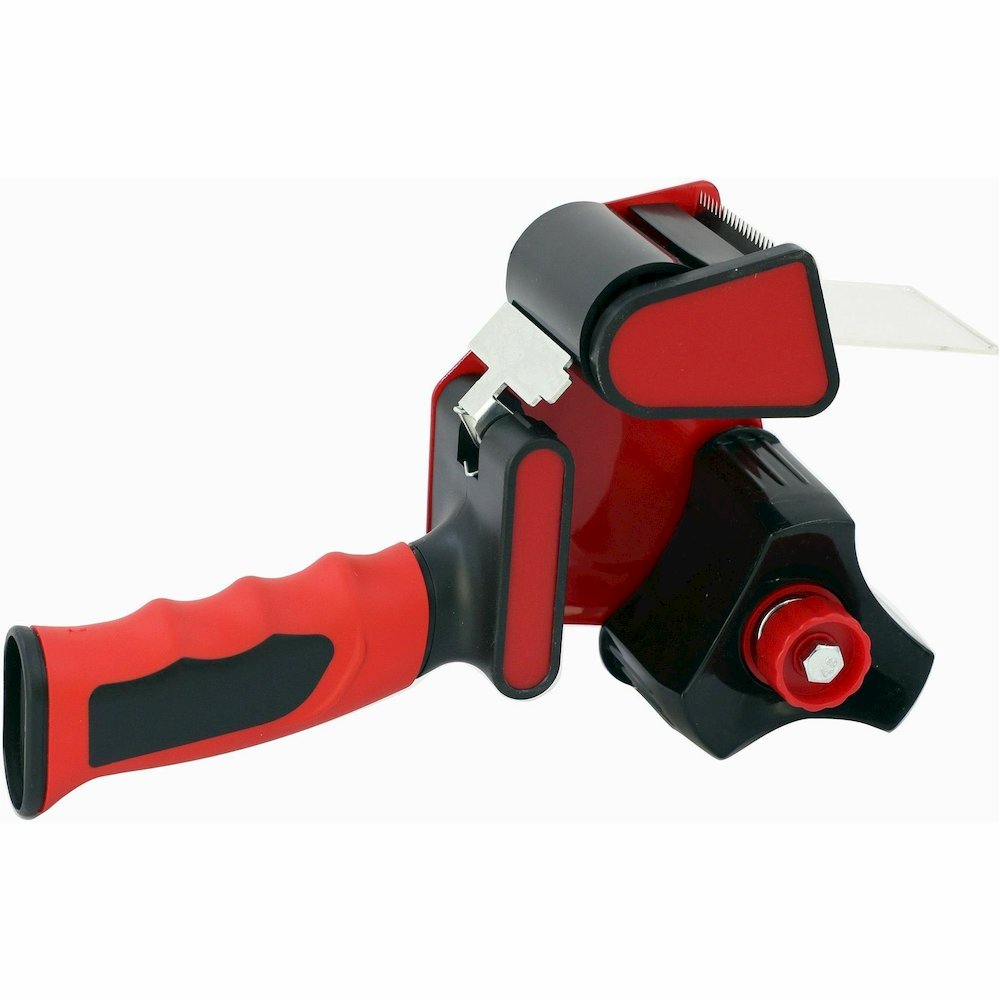 Sparco Handheld Tape Dispenser - 3" Core - Refillable - Ergonomic Design, Adjustable Tension Mechanism, Durable - Red, Black - 1 Each. Picture 15
