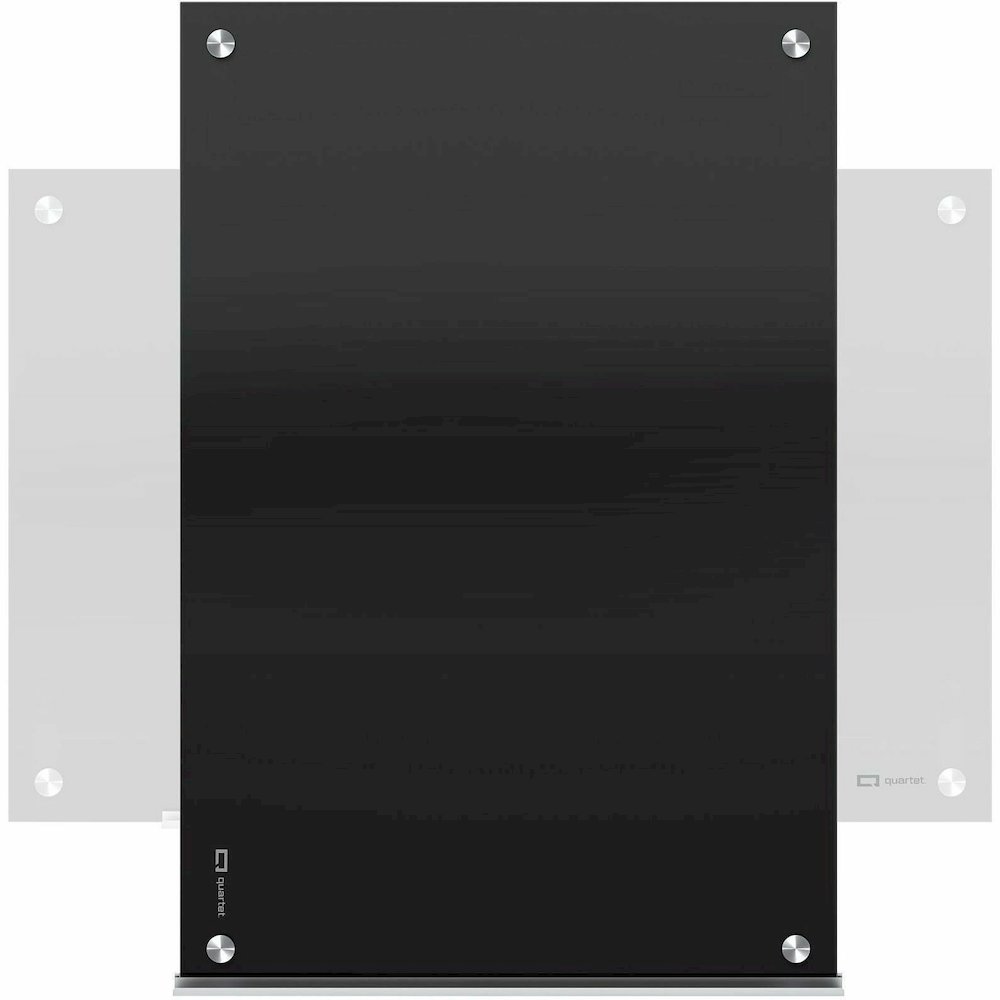 Quartet Infinity&trade; Glass Magnetic Dry-Erase Board - 96" (8 ft) Width x 48" (4 ft) Height - Black Tempered Glass Surface - Black Frame - Horizontal/Vertical - Magnetic - 1 / Each. Picture 13