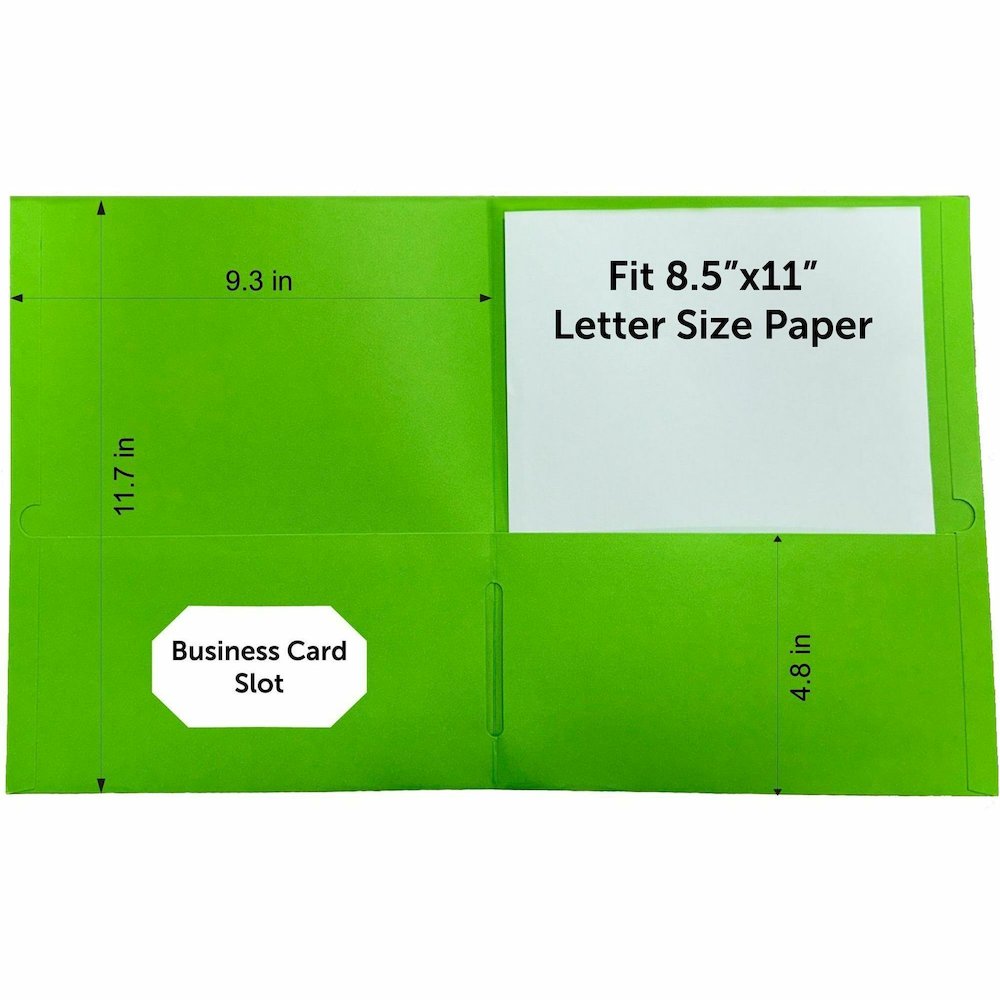 Sparco Letter Pocket Folder - 8 1/2" x 11" - 2 Internal Pocket - Leatherette - Assorted - 25 / Box. Picture 10