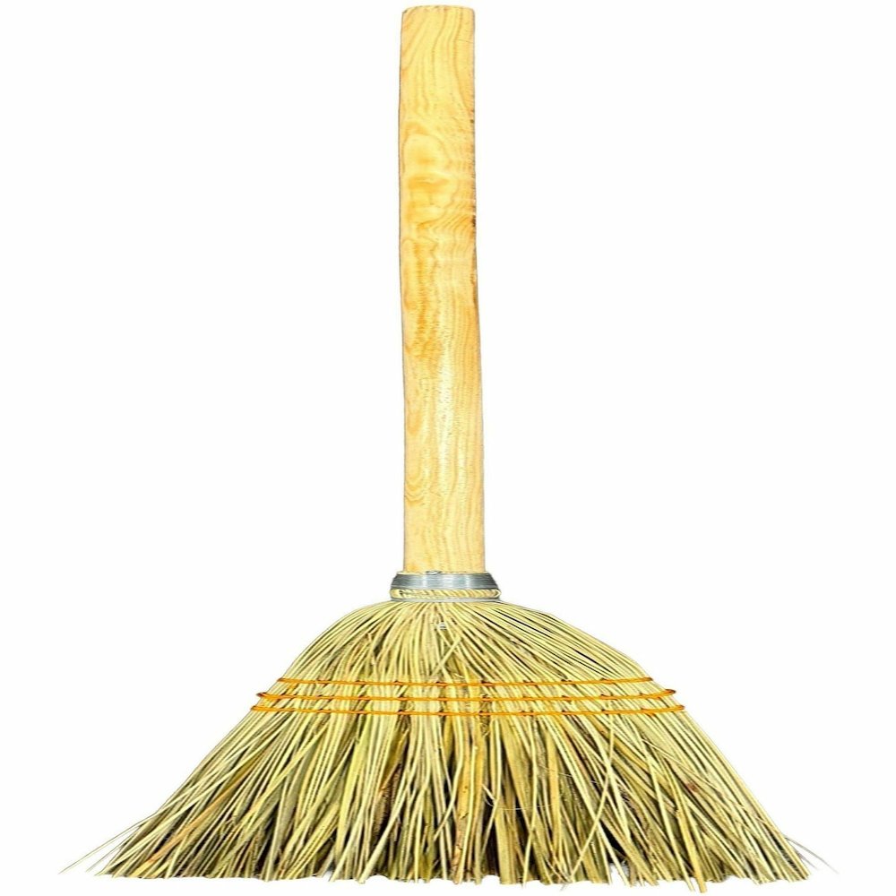 Genuine Joe Lobby Broom - 40" Overall Length - Wood Handle - Natural - 12 / Carton. Picture 5