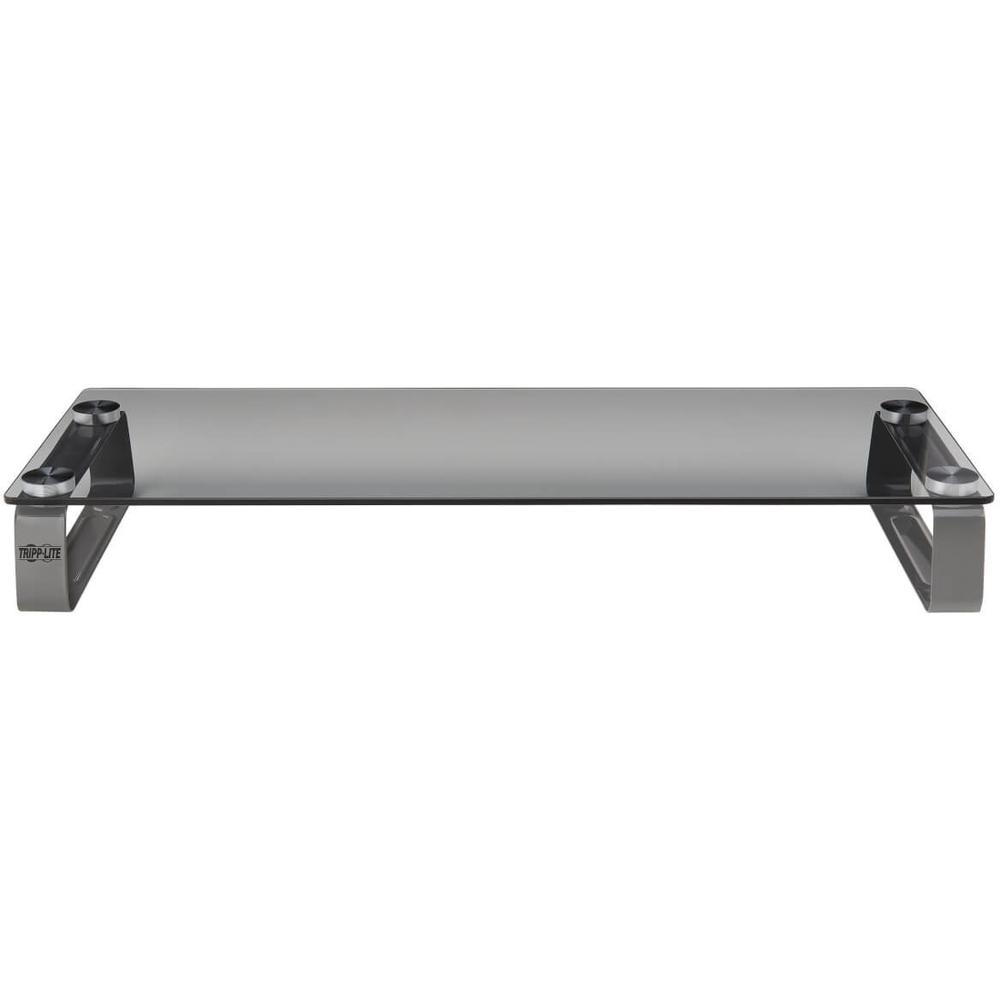Tripp Lite by Eaton Universal Monitor Riser Stand Glass Computer Laptop Printers 3" - 40 lb Load Capacity - 3.2" Height x 22" Width x 8.3" Depth - Desktop - Tempered Glass, Brushed Aluminum. Picture 6