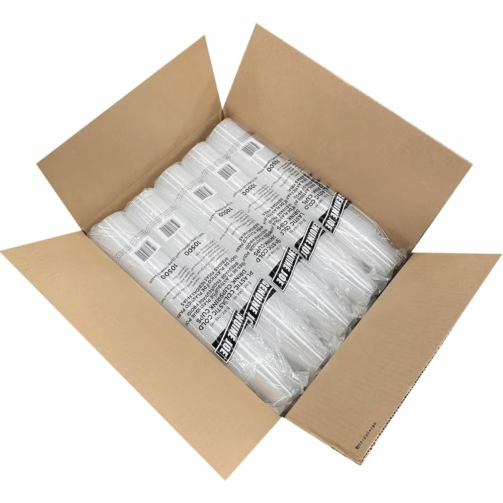Genuine Joe 5 oz Transparent Beverage Cups - 5 fl oz - Clear - Plastic - Beverage - 100/Bag - 25 / Carton. Picture 9