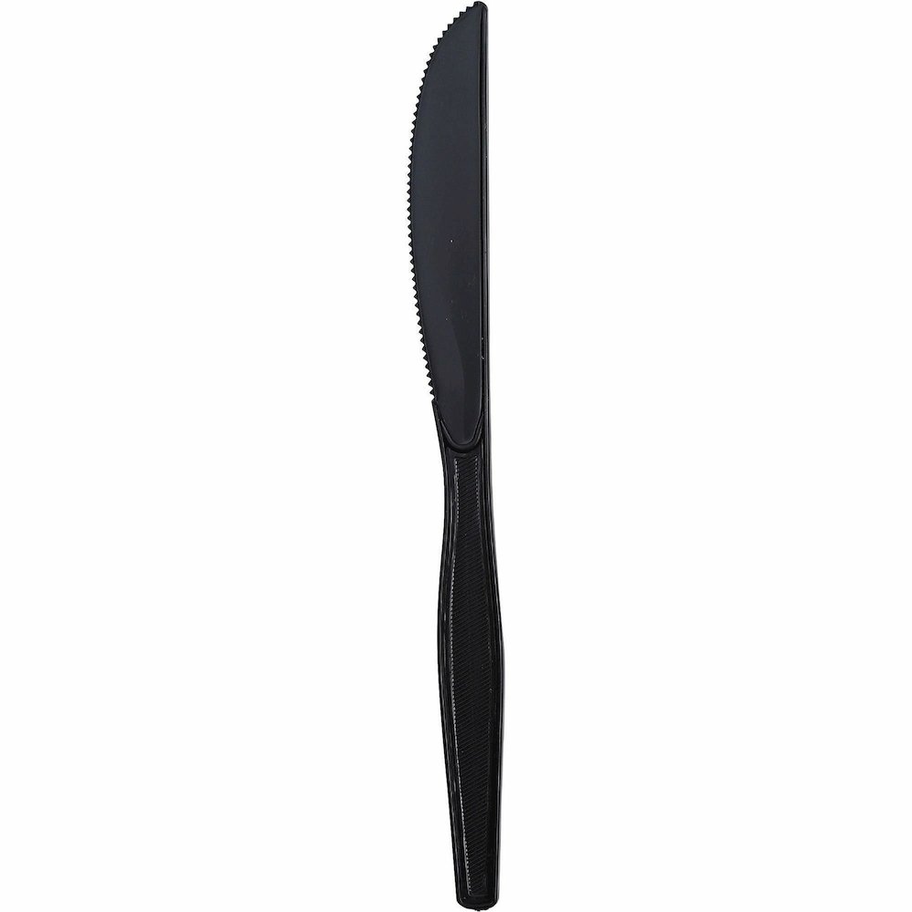 Genuine Joe Heavyweight Knife - 1 Piece(s) - 1000/Carton - Knife - 1 x Knife - Disposable - Textured - Black. Picture 5