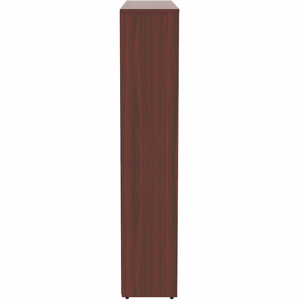 Lorell Laminate Bookcase - Rectangle - 0.7" Thickness Shelf, 60" Height x 36" Width x 12" Depth - 5 Shelve(s) - 4 Adjustable Shelf(ves) - Square Edge - Material: Thermofused Laminate (TFL) - Finish: M. Picture 11