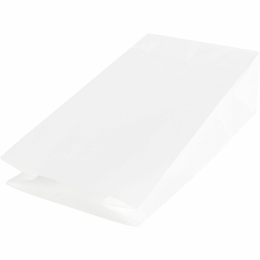 Sparco White Kraft Paper Bags - 11" Length x 6" Width - White - Paper - 100 / Pack. Picture 11