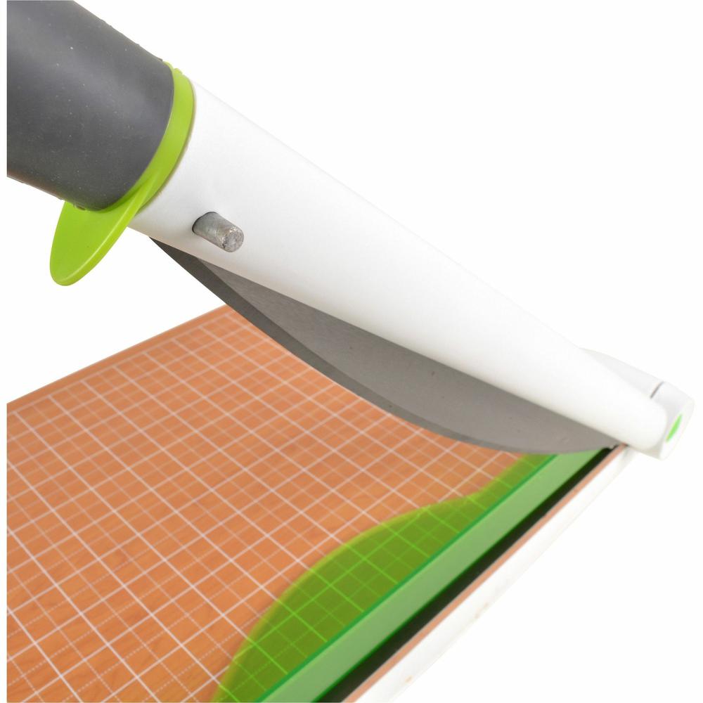 Westcott 15" CarboTitanium Guillotine Trimmer - 30 Sheet Cutting Capacity - CarboTitanium Blade - 15" Cutting Length - 5.5" Height x 14" Width x 22" Length - Heavy Duty, Lockable, Comfortable, Alignme. Picture 5