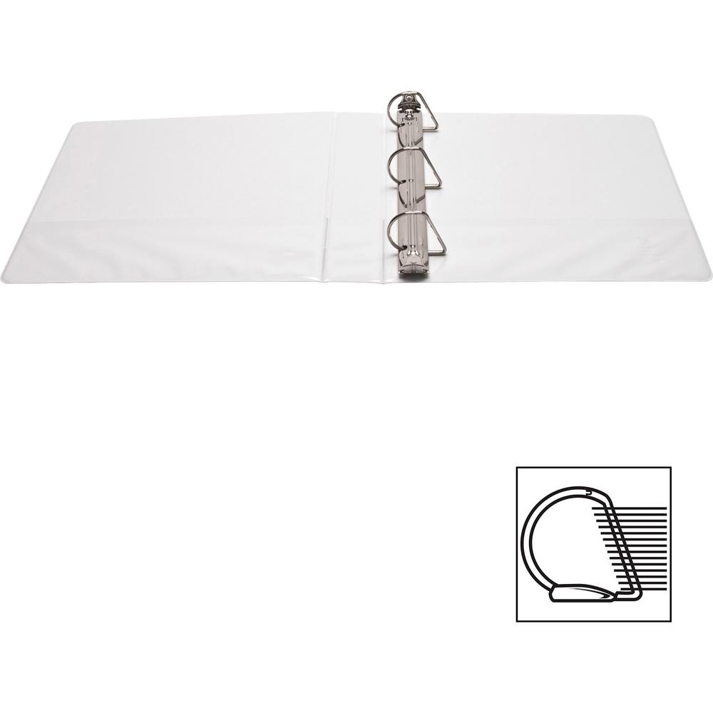 Business Source Basic D-Ring View Binders - 1 1/2" Binder Capacity - Letter - 8 1/2" x 11" Sheet Size - 375 Sheet Capacity - 3 Ring - Fastener: Slant D-Ring - Pocket: Internal - Chipboard, Polypropyle. Picture 3