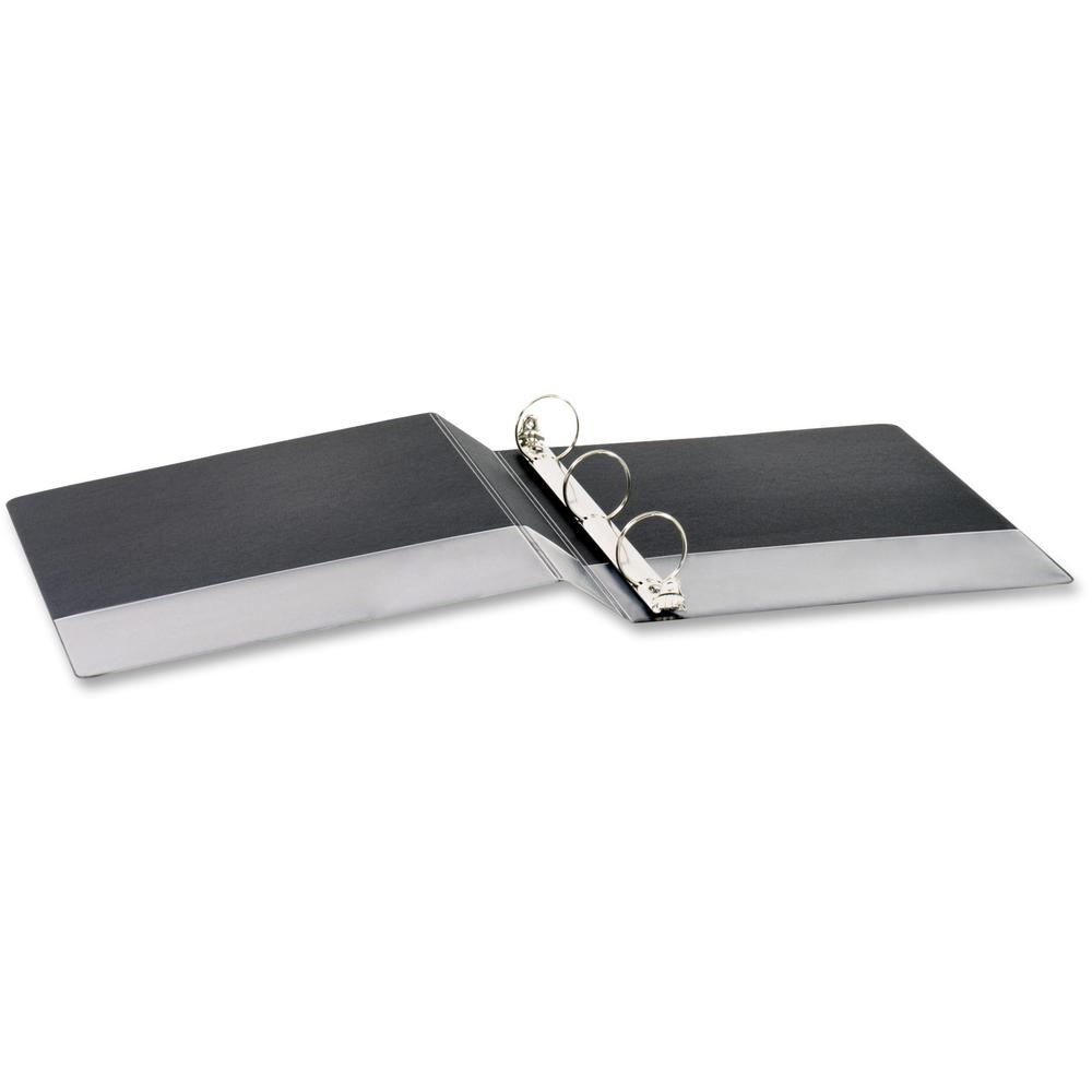 Business Source Basic Round Ring Binders - 1 1/2" Binder Capacity - Letter - 8 1/2" x 11" Sheet Size - 350 Sheet Capacity - 3 Ring - Fastener: Round Ring - Pocket: Internal - Chipboard, Polypropylene . Picture 9