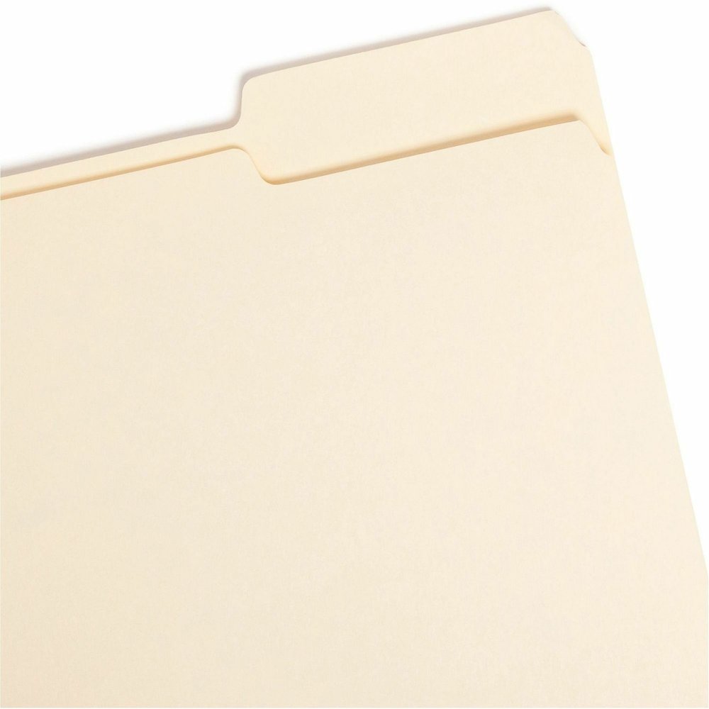 Smead 1/3 Tab Cut Letter Recycled Top Tab File Folder - 8 1/2" x 11" - 3/4" Expansion - Top Tab Location - Right Tab Position - 11 pt. - 1 Plys - Manila - Sturdy, Rounded Corner - 10% Recycled - 100/B. Picture 11