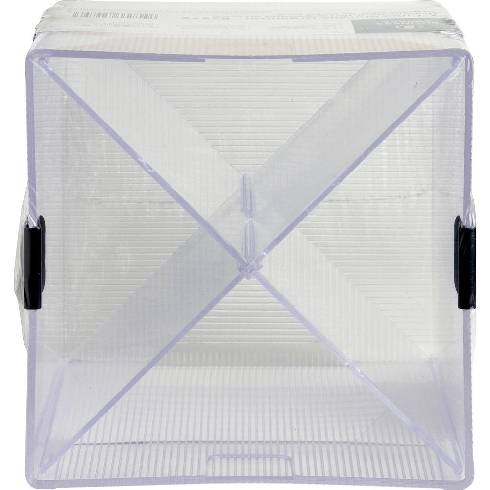 Business Source X-Cube Storage Organizer - 4 Compartment(s) - 6" Height x 6" Width x 6" Depth - Desktop - Adjustable Divider - Clear - 1 Each. Picture 8