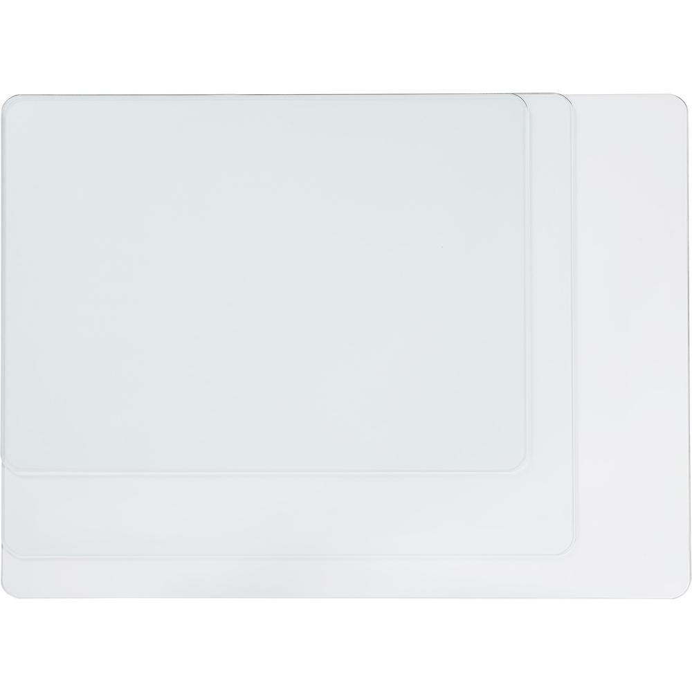 Lorell Tempered Glass Chairmat - Floor, Pile Carpet, Hardwood Floor, Marble - 36" Length x 46" Width x 0.250" Thickness - Rectangular - Tempered Glass - Clear - 1Each. Picture 3