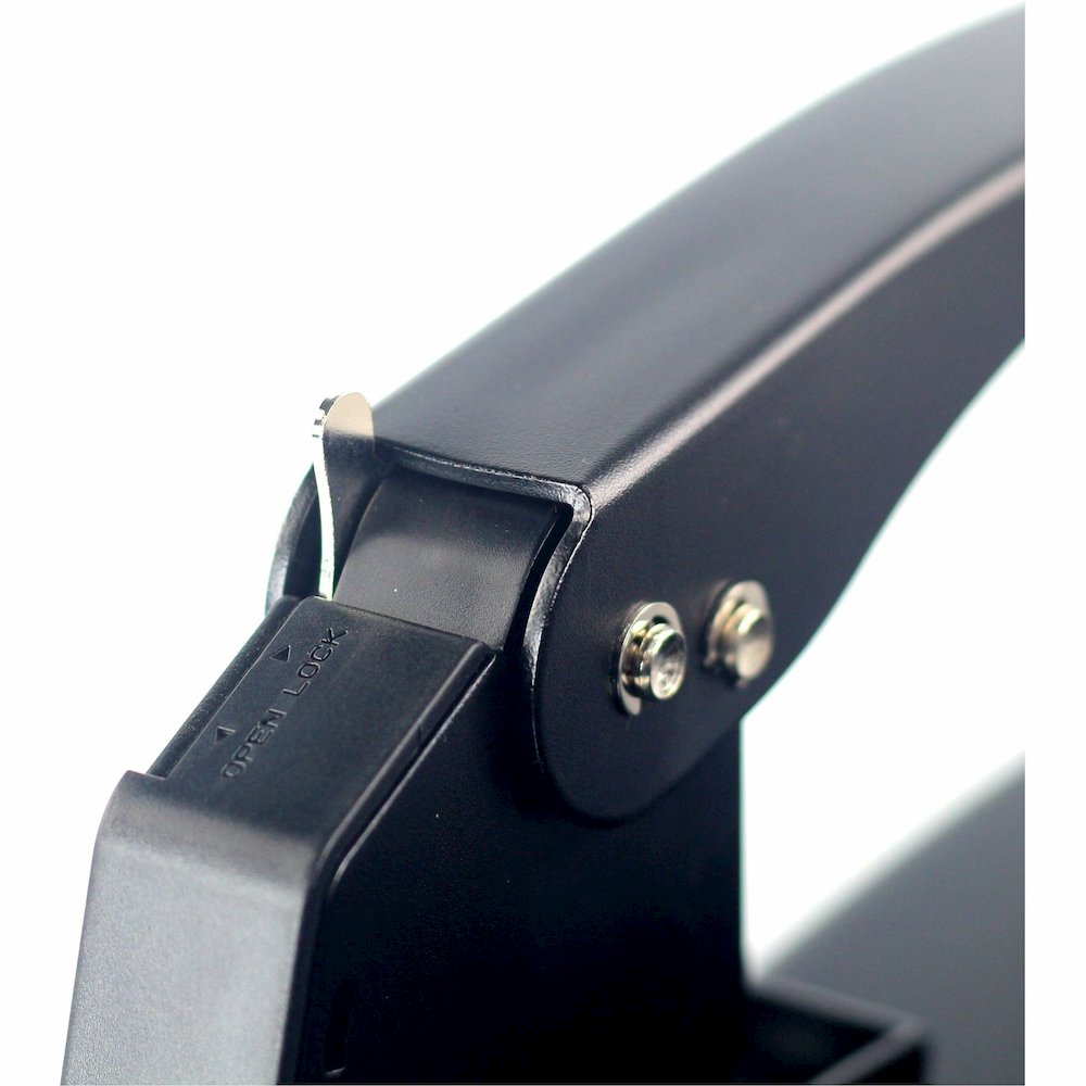Business Source Adjustable Three-hole Punch - 3 Punch Head(s) - 100 Sheet - Die-cast Metal - 10.2" Width x 10.4" Depth x 6.2" Height - Black. Picture 11