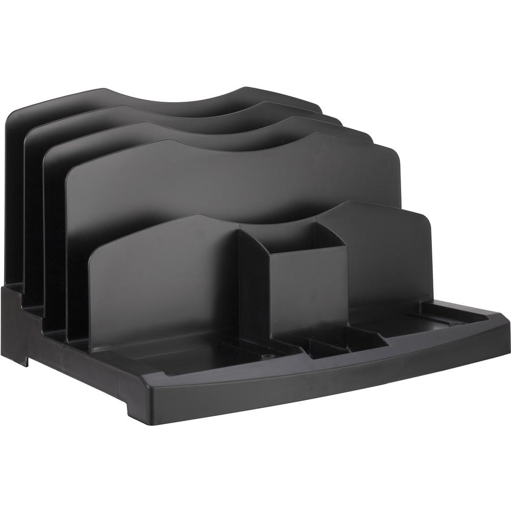 Business Source Smart Sorter Letter Tray/Organizer - 9 Compartment(s) - 14" Height x 13.12" Width x 9.88" Depth - Desktop - Black - 1 Box. Picture 8