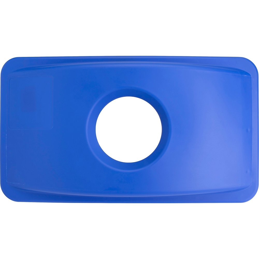 Genuine Joe 23-gallon Recycling Bin Round Cutout Lid - Round - Blue - 4 / Carton. Picture 12
