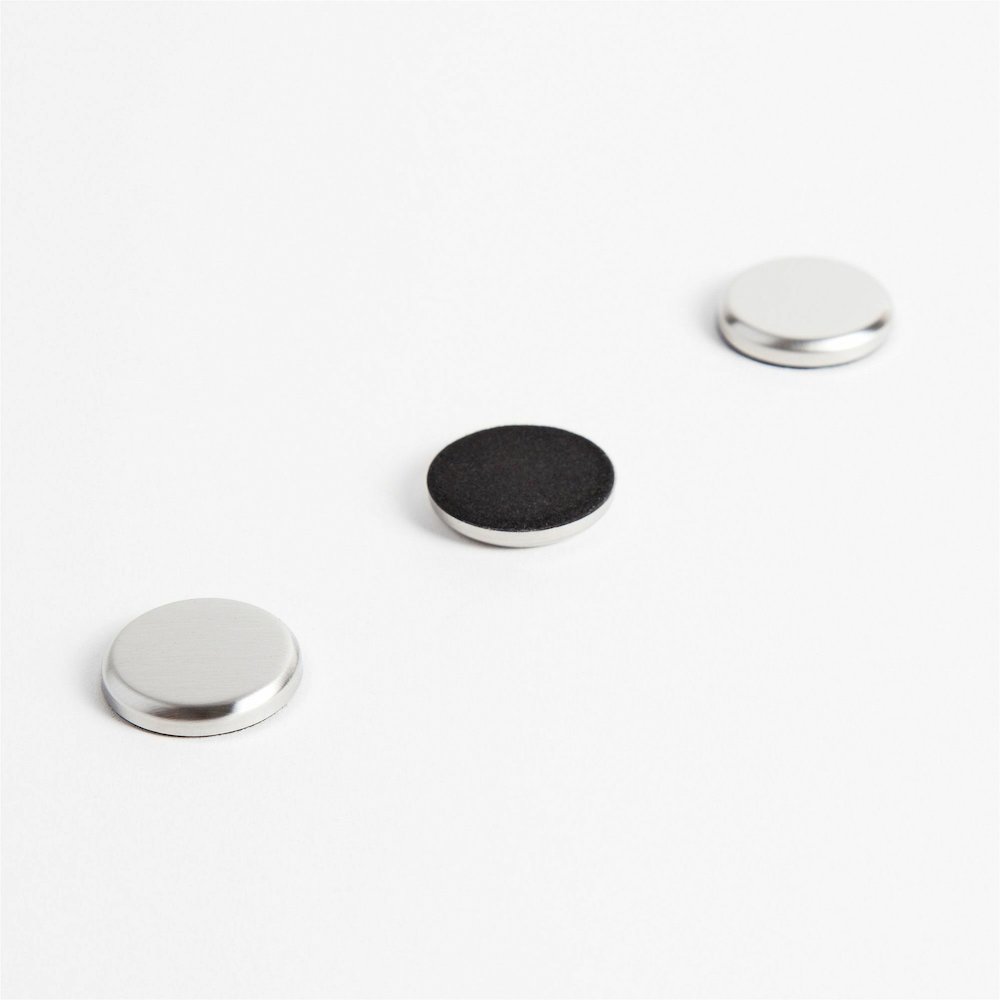 U Brands High Energy Magnets - 1.3" Diameter - Round - Durable - 1 Pack - Brushed Metal. Picture 8