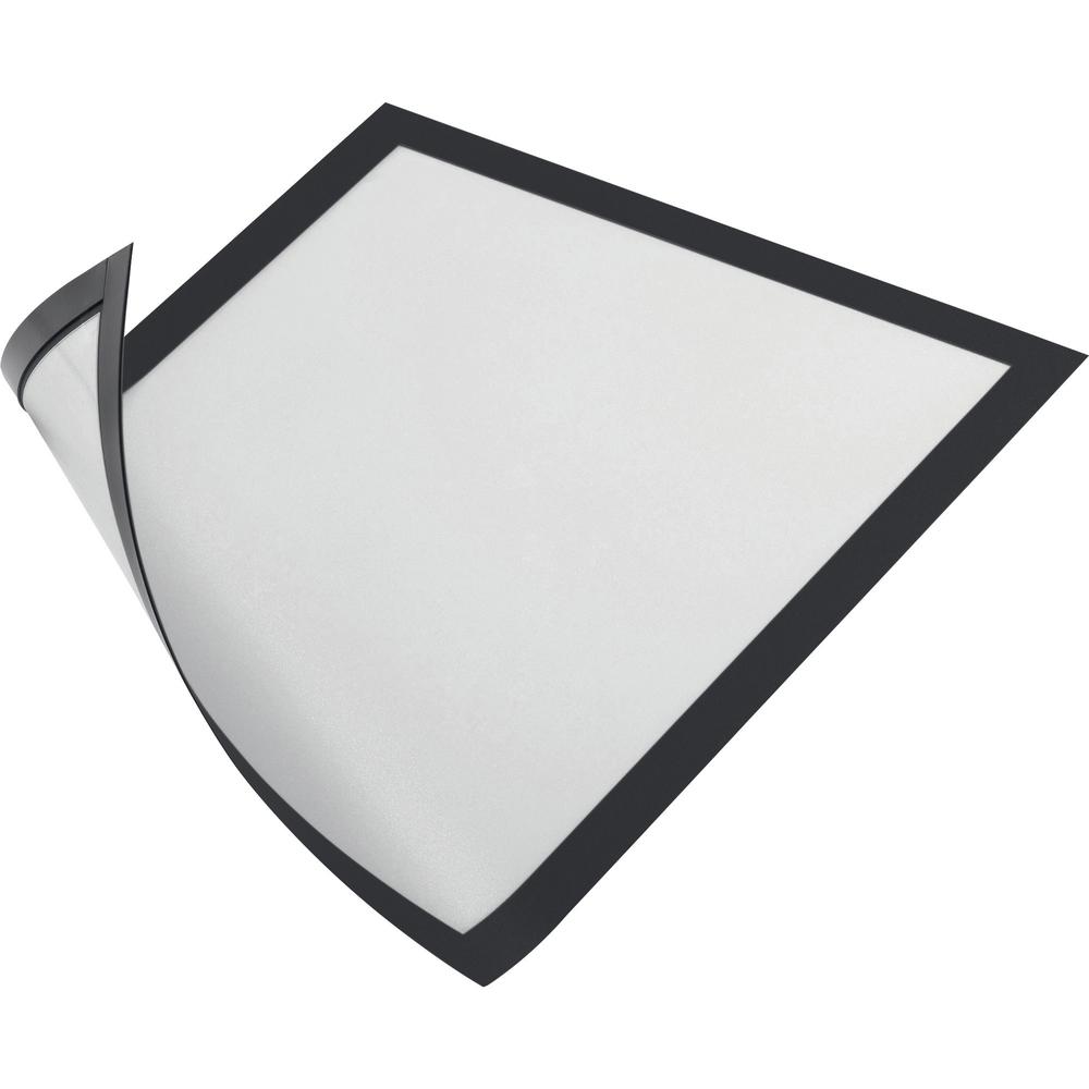 DURABLE DURAFRAME Magnetic Frame - 5.50" Holding Width x 8.50" Holding Height - Magnetic, Sturdy, Four Sided, Anti-glare - Document, Whiteboard, Office - Plastic - Black - 2 / Pack. Picture 3