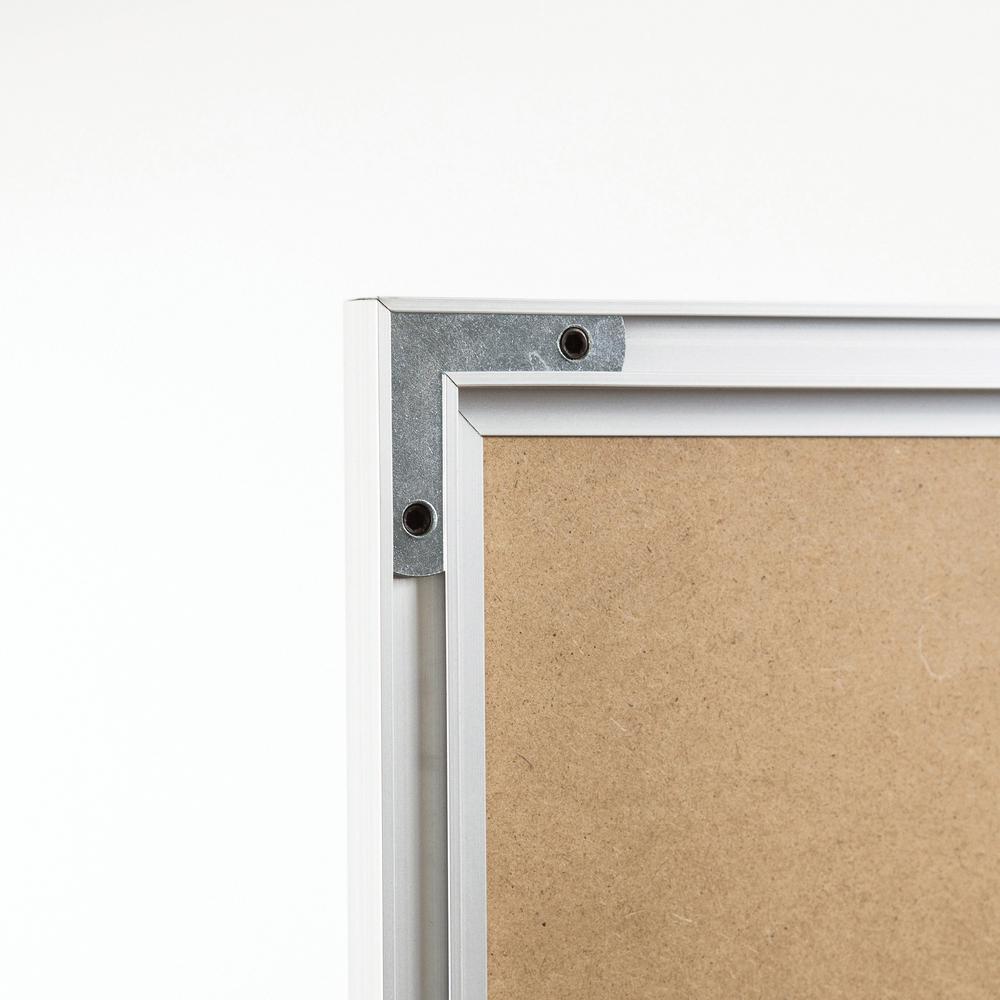 U Brands Magnetic Dry-Erase Board - 36" (3 ft) Width x 24" (2 ft) Height - White Painted Steel Surface - Silver Aluminum Frame - Rectangle - Horizontal/Vertical - Magnetic - 1 Each. Picture 5