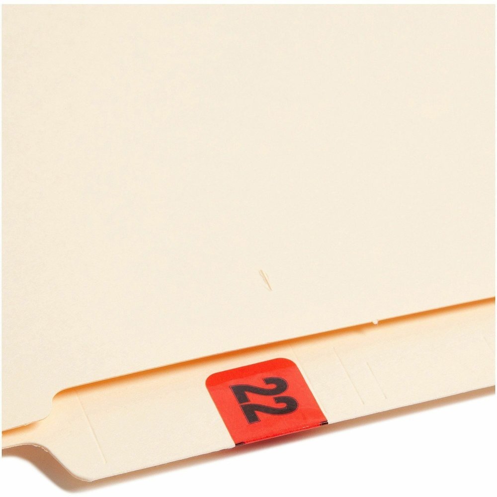 Smead ETYJ Color-Coded Year Labels - 2022 - x 1 1/2" Width x 3/4" Length - Rectangle - Red - Laminated - 500 / Roll. Picture 7