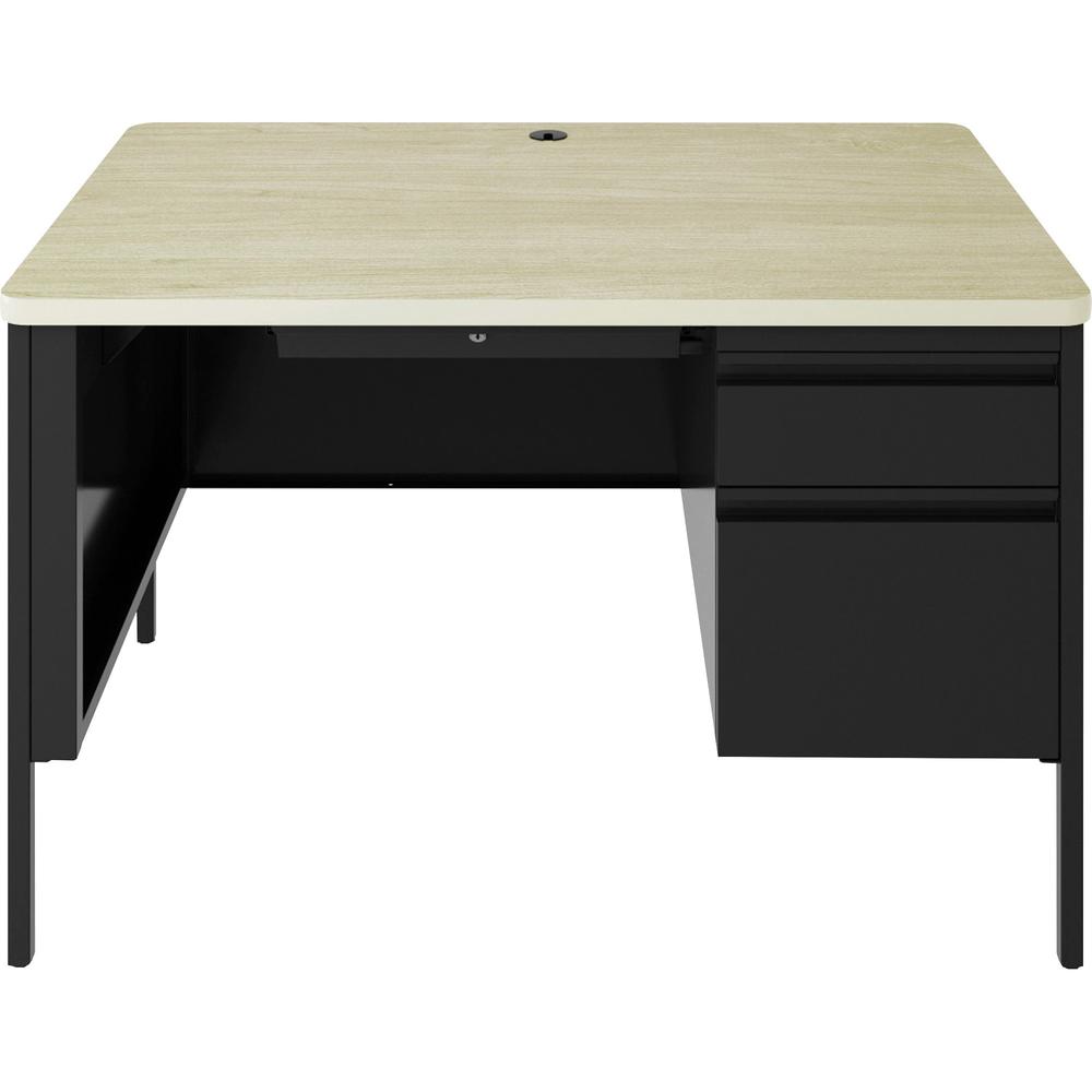 Lorell Fortress Series 48" Right Single-Pedestal Desk - 30" Height x 48" Width x 29.5" Depth, 0.7" Height Modesty Panel, 1.1" Thickness Top - Single Pedestal on Right Side - Square Edge - Material: St. Picture 5