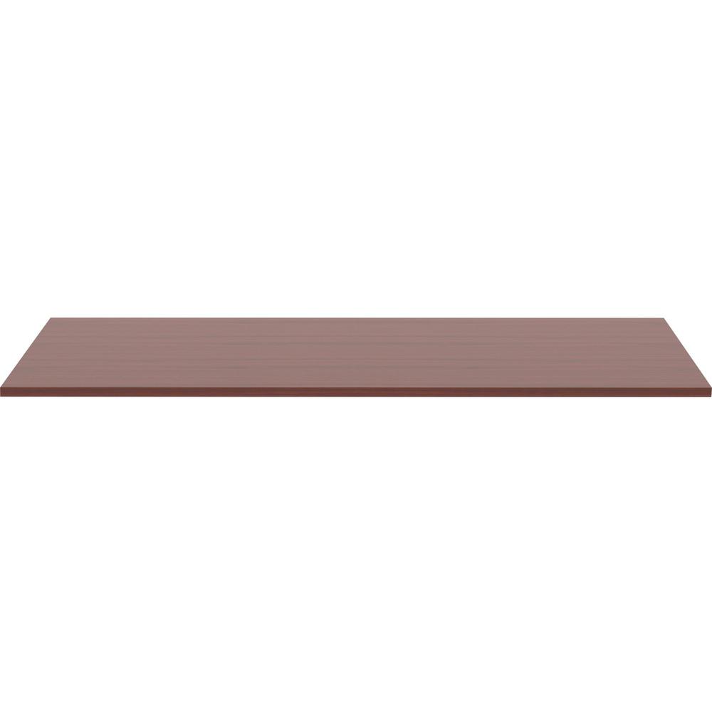 Lorell Revelance Conference Rectangular Tabletop - 71.6" x 47.3" x 1" x 1" - Material: Laminate - Finish: Mahogany. Picture 9
